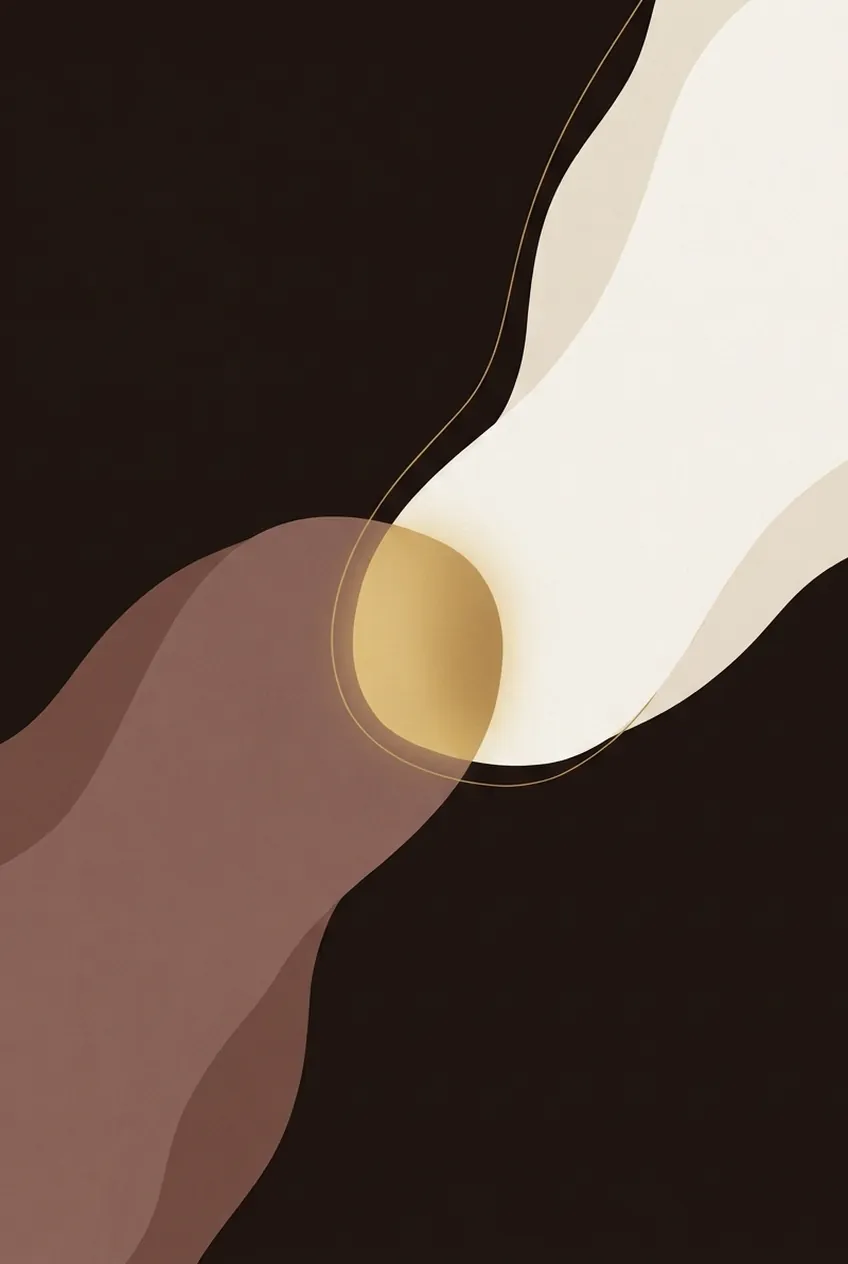 Capa ilustrada do livro Consulta e cuidado completo: duas formas que se sobrepõem sobre fundo escuro