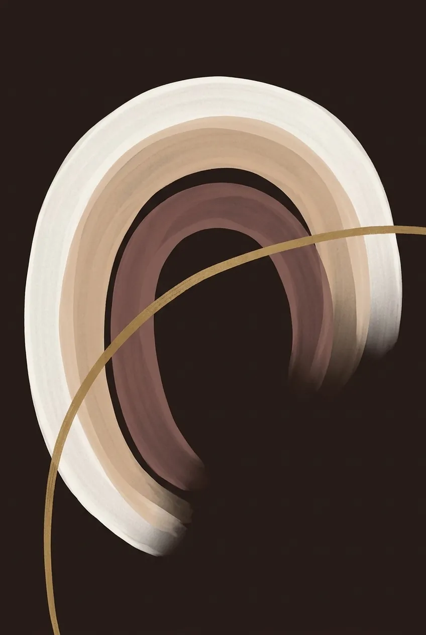 Capa ilustrada do livro Escuta de verdade: arcos concêntricos de papel em tons quentes