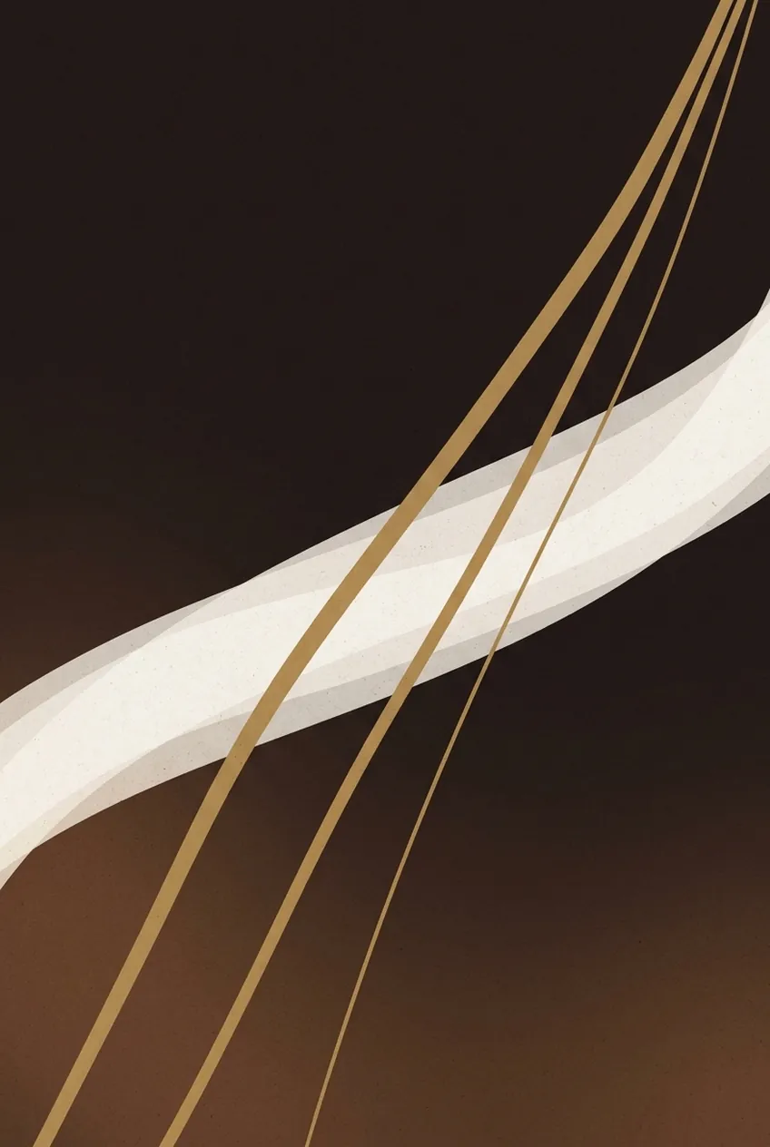Capa ilustrada do livro Indicação honesta: traço dourado ascendente sobre fundo escuro